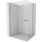 MEXEN/S - Mist-H L Duo sprchový kout dveře křídlové 105 x 115, transparent, zlato 8A5L-105L-115P-50-00