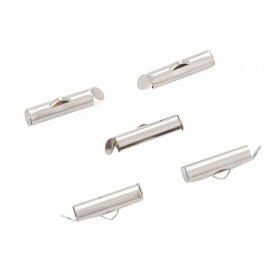 Železné zakončovací trubičky - 10 x 5,5 mm - platinové - 1 ks