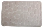 MSV PEBBLES koupelnová předložka 50 x 80 cm béžová / PU pěna / protiskluzová