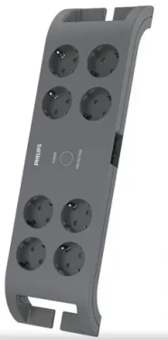 Philips SPN3180A/58 / Přepěťová ochrana / Schuko / 8 zásuvek / 2m (SPN3180A/58)