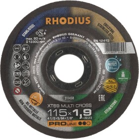 Rhodius XTK69 MULTI CROSS 211458 Řezný kotouč 25 ks obklady, keramika, neželezné kovy, kámen, ocel, nerezová ocel, litina, dřevo, Kompozitní materiály