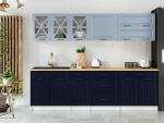 FRONTI Kuchyňská linka TURID 260cm - Denim + marine blue