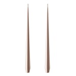 Ester & erik Svíčka Taper 32 cm – 94 Champagne Metallic – set 2 ks, béžová barva, vosk