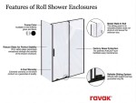 RAVAK - Roll Sprchový kout 90x90 cm, chrom/čiré sklo X14V70C00Z1