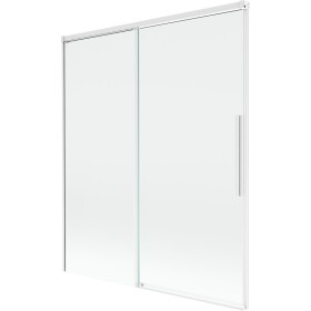 MEXEN/S - Rox vanová zástěna 2-křídlová posuvná 140 x 150, transparent, bílá 8C9-140-001-20-00