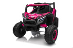 Mamido Elektrické autíčko Buggy Madman růžové | UTV-MX 4x4 | EVA kola | 12V 10Ah | EKO kůže