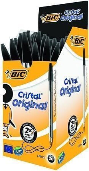 Kuličkové pero BIC Cristal - černé, 50ks