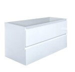 Koupelnová skříňka s krycí deskou SAT B-Way 99x50x45 cm bílá lesk BWAY2100WDOAK BWAY2100WDOAK
