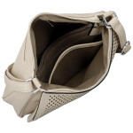 Stylová dámská koženková crossbody kabelka Kajla, béžová