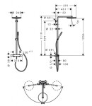 HANSGROHE - Pulsify S Puro Sprchový set s termostatem, průměr 26 cm, 1 proud, kartáčovaný bronz 24222140