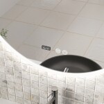 Erga Deam, kulaté LED zrcadlo 70cm, 3 barvy světla, přední osvětlení, vyhřívací podložka proti zapaření, ERG-V01-Deam-7070-CL ERG-V01-DEAM-7070-CL