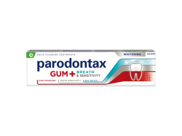 Parodontax Dásně + Dech & Citlivé zuby Whitening Zubní pasta proti zápachu z úst 75 ml