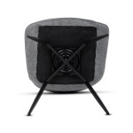 Židle jídelní, šedá látka, černý kov, otočný mechanismus 90°/90° (L/P) - funkce reset