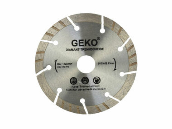 GEKO G00222 / Řezný kotouč diamantový turbo-segmentový / 125 x 10 x 22 mm (G00222)