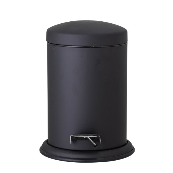 Bloomingville Odpadkový koš Loupi Matt Black, černá barva, kov