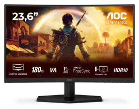 23.6" AOC C24G42E černá / Monitor / VA / Full HD / 180 Hz / 0,5 ms / 2x HDMI + DP / VESA / repro (C24G42E)