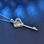 Royal Fashion stříbrný náhrdelník HA-XMZ013-SILVER-MOISSANITE-ZIRCON