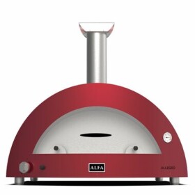 Alfa Forni Moderno 5 červená / Pec na pizzu / 500°C / 100 x 70 cm / na LPG a dřevo (FXMD-5P-GROA)