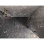 MEXEN/S - Lunar-B L sprchový kout dveře křídlové pravá 90 x 80, transparent, zlato kartáčovaná 832L-090-080-55-00-P