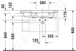 DURAVIT - DuraStyle Umyvadlo 800x480 mm, s přepadem, s otvorem pro baterii, bílá 2326800000