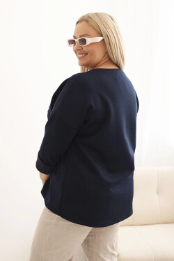 Dámská mikina Plus Size s kapucí a potiskem, grafitová UNI
