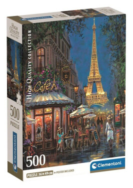 Puzzle Noc u Eiffelovy kavárny 500 dílků