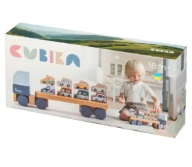 CUBIKA Pastel 15924 Kamion s auty - dřevěná skládačka