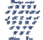 Výšivka jméno Prestige script