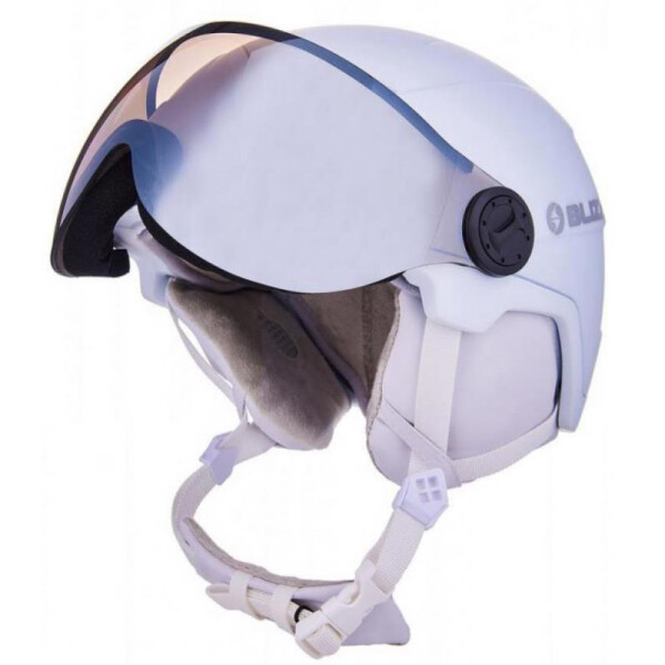 Lyžařská helma Blizzard W2W Double Visor white matt/smoke lens/mirror Helmy vel.: M-L/56-59