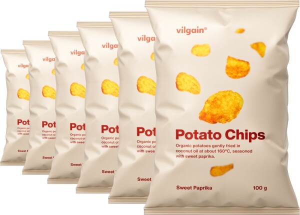 Vilgain Bramborové chipsy BIO – 6× sladká paprika 100 g