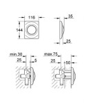 GROHE - Surf Ovládací tlačítko, alpská bílá 37018SH0