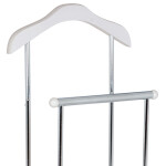 Němý sluha, výška 108 cm, MDF - bílý matný lak, kov - chrom, nosnost 5 kg