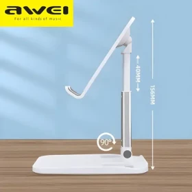 AWEI X11 bílá / Držák na telefon a tablet / Nastavitelný úhel / Skládací (X11)