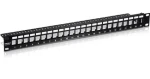 TRENDnet TC-KP24S černý / Patch panel / 24x Keystone / stíněný / 19" / 1U (TC-KP24S)