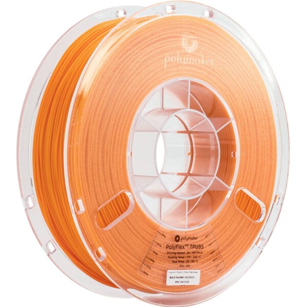 Polymaker PD01006 PolyFlex TPU-95A vlákno pro 3D tiskárny TPU flexibilní 1.75 mm 750 g oranžová 1 ks