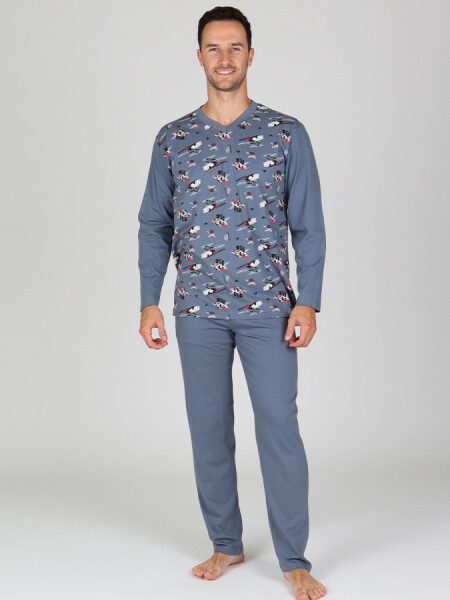 EVONA a.s. Pánské dlouhé pyžamo P APOLO s auty - P APOLO XL
