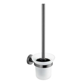 Kielle - Oudee WC štětka nástěnná s držákem, matné sklo/gun grey 40502037