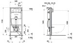 Laufen - LIS Předstěnová instalace CW2 pro závěsné WC, 112 cm, se splachovací nádržkou pod omítku H8946610000001