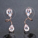 Náušnice Swarovski Elements Lorenza, Bílá/čirá