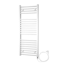 Mereo Otopný žebřík rovný 450x970 mm, bílý, elektrický MT01E