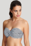 Vrchní díl plavek Swimwear Anya Stripe Bandeau Bikini black/white SW0893 70D