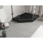 MEXEN - Flow+ pětiboká sprchová vanička pravá 100 x 80, černá mat 46P708010RH