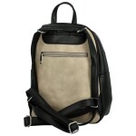 Trendy dámský koženkový kabelko-batoh Renie, khaki-černý