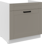 Spodní skříňka pod dřez Luna 80 ZL 1S BB - Premium Box Barva korpusu: Bílá, Barva dvířek: Dust Grey