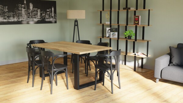 BRADOP Jídelní stůl System RUNE-02 (S40402) - lamino/kov BRA-S40402-RUNE