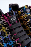 Sportovní boty na platformě Rhinestones GOE Black Velikost: 39