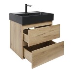 Koupelnová skříňka 2 zásuvková s umyvadlem SAT B-Way 59x50x45 cm dub mat BWAY260OAKU2B2B BWAY260OAKU2B2B