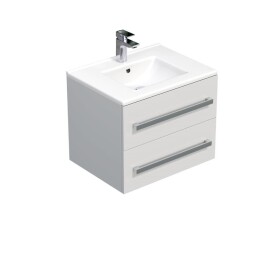 Koupelnová skříňka s umyvadlem SAT Cube Way 60x53x46 cm bílá lesk CUBE46602BIMOD CUBE46602BIMOD