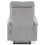 Relaxační křeslo, manuální ovládání, světle šedá látka