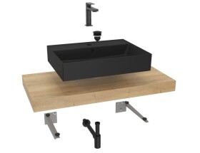 Koupelnová sestava SAT s deskou pod umyvadlo Dolce 100x8x50 cm dub halifax KSETDO15 KSETDO15